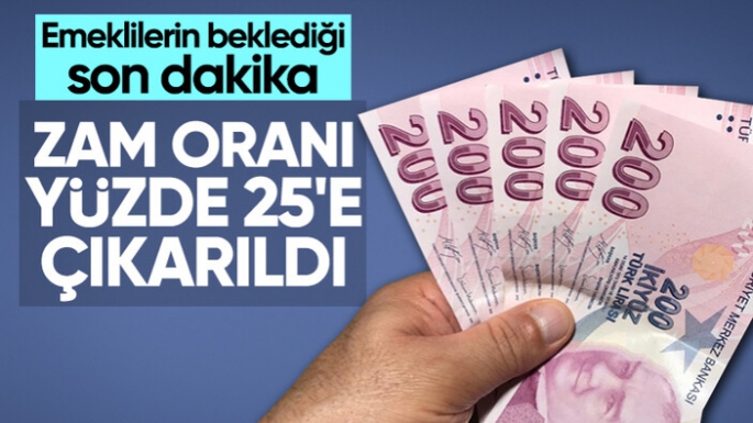 EMEKLİYE YÜZDE 25 ZAM YAPILACAK MI ? 