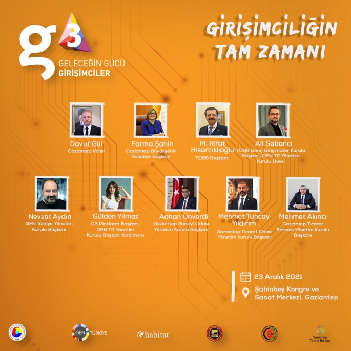 G3 FORUM GAZİANTEP’TE GİRİŞİMCİ VE GİRİŞİMCİ ADAYLARINI BULUŞTURACAK