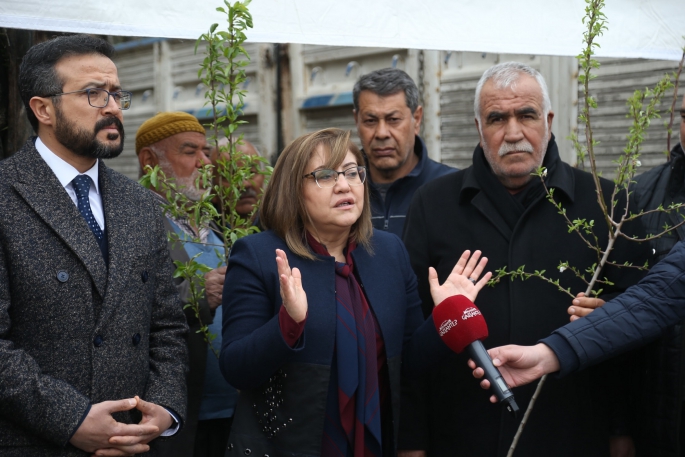 GAZİANTEP BÜYÜKŞEHİR ŞEHİTKAMİL, YAVUZELİ VE ARABAN ÇİFTÇİSİNE 50 BİN FİDAN DAĞITTI!