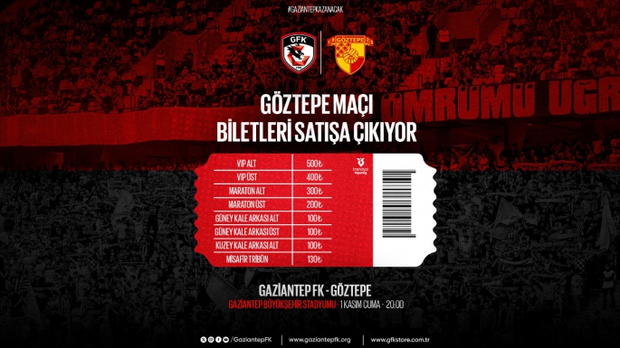 GÖZTEPE BİLETLERİ SATIŞTA