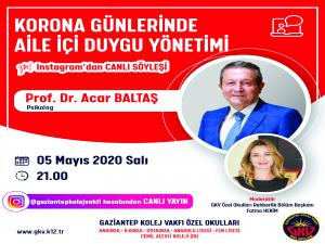 GKVden Korona Günlerinde Aile İçi Duygu Yönetimi Söyleşisi 