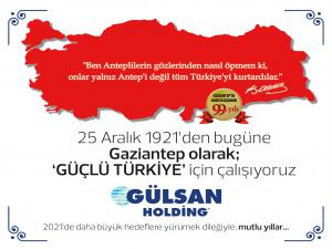 GÜLSAN HOLDİNG 25 ARALIK KUTLAMA İLANI