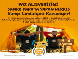 YAZ HEDİYESİ KAMP SANDALYENİZ SANKO PARKTAN