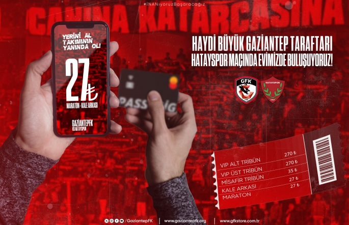 HATAYSPOR MAÇI BİLETLERİ SATIŞTA!