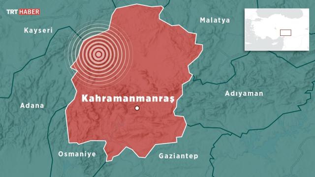 Kahramanmaraş'ta 4,7 büyüklüğünde deprem